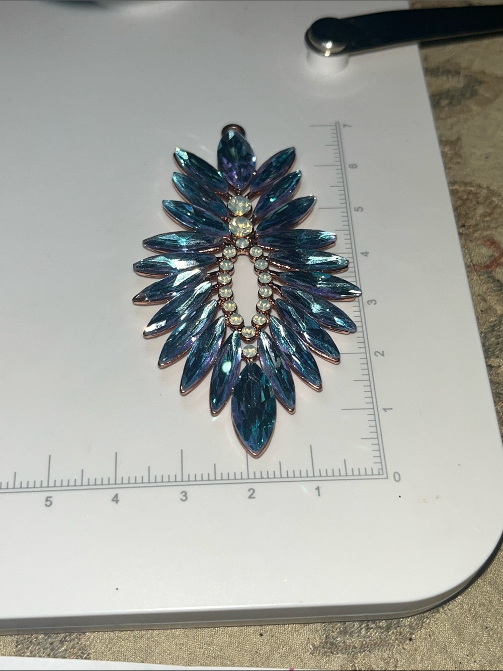 Vintage Costume Jewelry Statement Pendant Unsigned